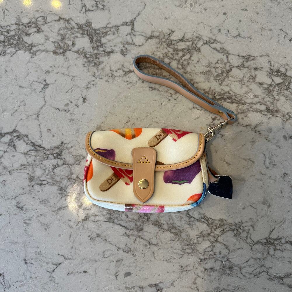Vintage Dooney and Bourke Clutch Wristlet Fun Colorful Pattern Y2K - Picture 3 of 10